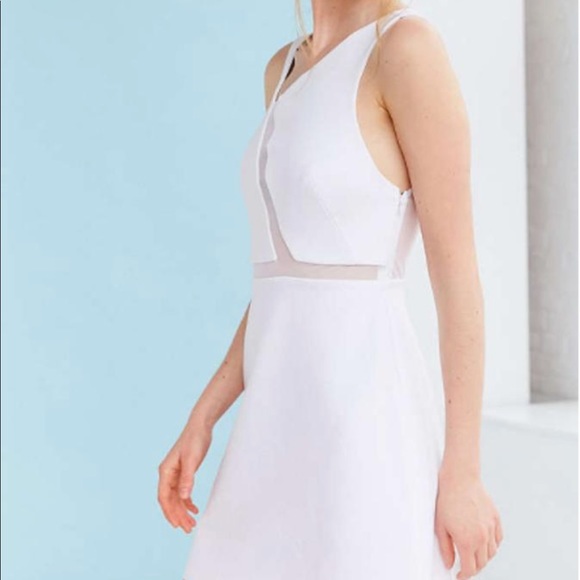 Silence + Noise Mesh Cutout White Dress - Picture 5 of 5